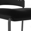 Officesource Aero Collection Armless Guest or Side Chair with Black Fabric Seat and Titanium Frame 3220TGFBK